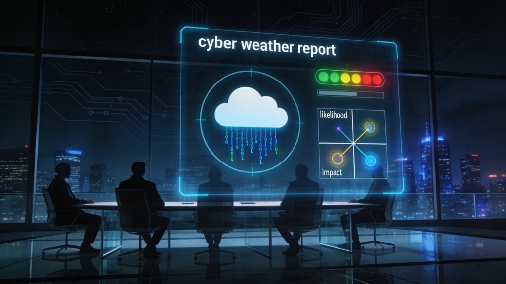 cybersecurity reporting like the weather, compliance, MSP